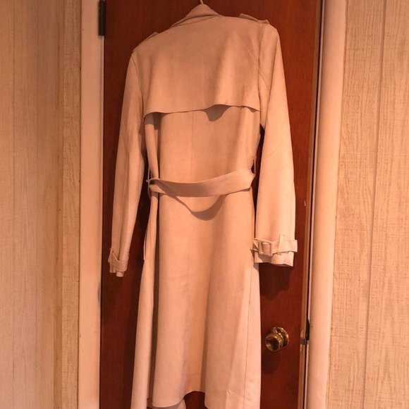 Philosophy Republic Clothing, Sz: XS, faux suede, trench coat, NWT, Color: Pearl - Picture 7 of 14